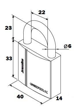 GERDA BRASS LINE 7 KŁÓDKI SYSTEM JEDNEGO KLUCZA 40 na Arena.pl