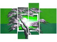 OBRAZ GREEN SUNSET NATURA