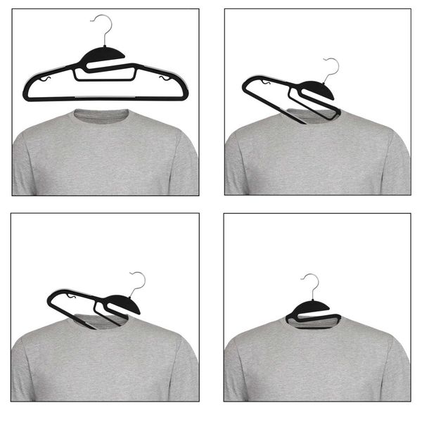 Wieszak Flexi komplet 10 sztuk czarnoszary zdjęcie 7