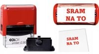 PIECZĄTKA czerwona 47x18 COLOP C30 automatyczna TWÓJ ŚMIESZNY NAPIS TEKST