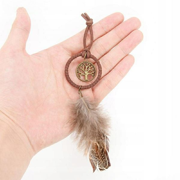 Breloczek Mini Magiczny Łapacz Snów Dream Catcher Sleep Starodawny Talizman zdjęcie 2