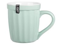Kubek kamionkowy ryflowany filiżanka BISTRO KOLOR 330 ml ciężki miętowy