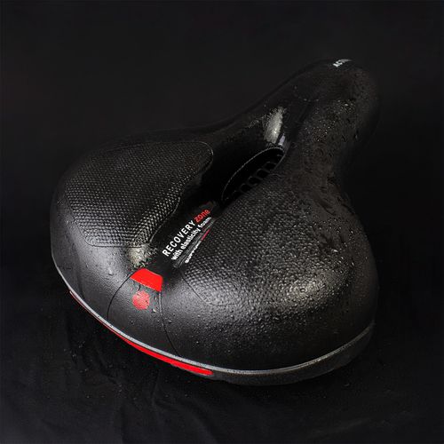 Siodełko Rowerowe Szerokie Amortyzujące Z Odblaskami Rs5 Czerwone na Arena.pl