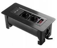 Gniazdo obrotowe wpuszczane do biurka blatu mediaport USB 230 SPS-O24B