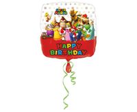 Balon foliowy Super Mario Happy Birthday, 43 cm