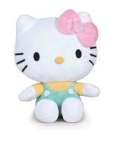 HELLO KITTY zielono-żółta pluszowa 15 cm