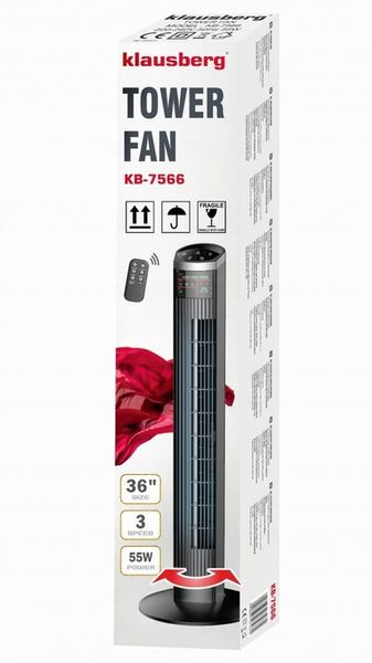 WENTYLATOR KOLUMNOWY PODŁOGOWY Z PILOTEM KLAUSBERG KB-7566 zdjęcie 4
