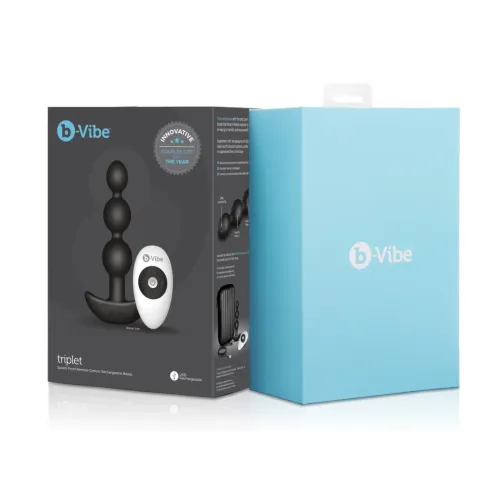 b-vibe triplet black - wibrująca sonda z 2 silnikami i pilotem na Arena.pl