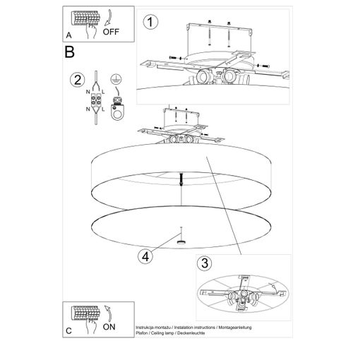 Plafon SKALA 90 czarny na Arena.pl