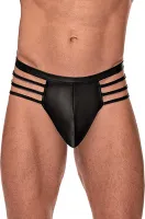 male power cage matte lxl stringi męskie z systemem paskow