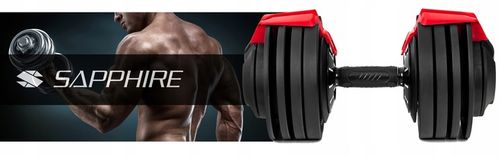 HANTEL regulowany KETTLEBELL 2w1 HANTLA 2KG-24KG zestaw 1x hantle SYSTEM na Arena.pl