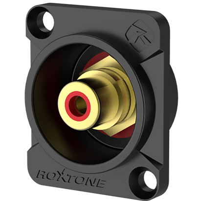 Gniazdo montażowe złącze RCA Cinch Roxtone RF2D-B-R Czarne Czerwone zdjęcie 1