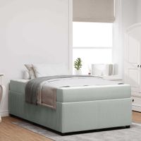 Rama łóżka z materacem Inny Jasnoszary 120 x 190 cm Aksamit