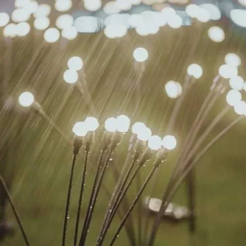 Lampa solarna biała zimna dekoracja taras balkon ogród kuleczki 6led P-376 na Arena.pl