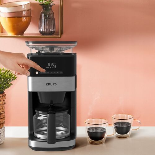 Ekspres przelewowy z wbudowanym młynkiem żarnowo-stalowy KRUPS KM8328 na Arena.pl