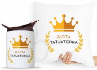 Zestaw Poduszka + Kubek Dla Tatuażysty Prezent Z Nadrukiem Ze Zdjęciem