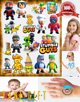 Duży Zestaw Mega Tatuaży zmywalnych - Stumble Guys