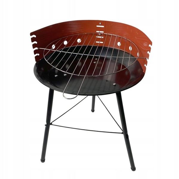 GRILL WĘGLOWY 56CM PALENISKO 36CM + RUSZT CHROM CLASSIC BBQ OKRĄGŁY PIKNIK zdjęcie 1