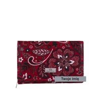 Czerwony portfel damski z grawerem BajuBaj skóra licowa PD1225CS167 RFIDPS