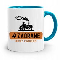 Dla Rolnika Kubek Błękitny #Zaorane Best Farmer Z Nadrukiem Ze Zdjęciem