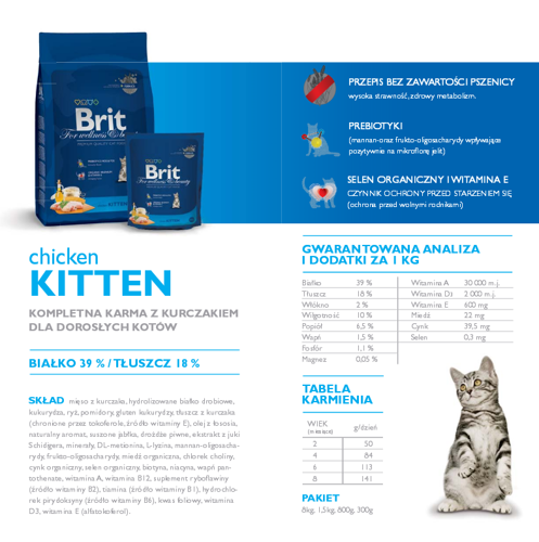 BRIT Kitten Chicken 300g na Arena.pl