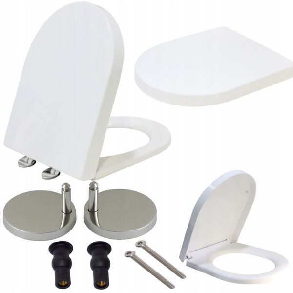 DESKA WC SEDESOWA KLOZETOWA WOLNOOPADAJĄCA WYPINANA KSZTAŁT U ESTIVA zdjęcie 1