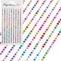 Kryształki Samoprzylepne, Naklejki Diamenciki, Mix Wzorów, Mix Kolorów,