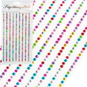 Kryształki Samoprzylepne, Naklejki Diamenciki, Mix Wzorów, Mix Kolorów,