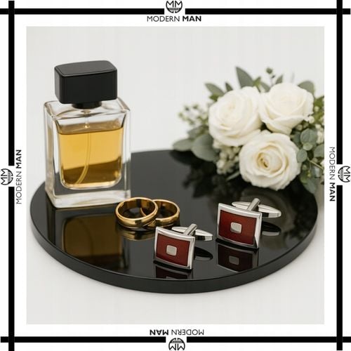 SPINKI DO MANKIETÓW MĘSKIE CZERWONE IDEALNY PREZENT DLA NIEGO na Arena.pl