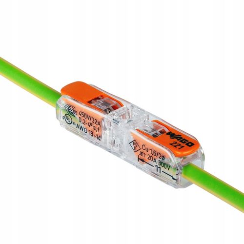 WAGO 221-2411 Szybkozłączka Przelotowa Drut Linka 2x0,2-4mm2 ORYGINAL 10szt na Arena.pl