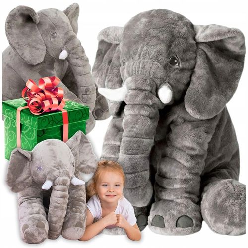 DUŻA PODUSZKA SŁOŃ MASKOTKA PRZYTULANKA PLUSZOWY MIŚ PREZENT DZIECKA JASIEK na Arena.pl