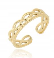 PIERŚCIONEK ZŁOTY STAL CHIRURGICZNA 316L REGULOWANY