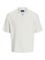Jack&Jones koszulka męska JORPAROS KNIT ESTER SS CROCHET POLO 12272562 SEA SALT XL