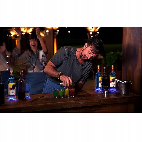 Podstawka Naklejka LED pod Butelkę Szklankę Kubek Zestaw 10 szt. zdjęcie 4