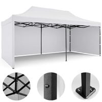 Pawilon ogrodowy 3 scianki 3 x 6m biały Plonos