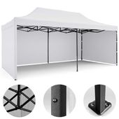 Pawilon ogrodowy 3 scianki 3 x 6m biały Plonos