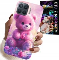 ETUI DO OPPO RENO 4 LITE - SŁODKI MIŚ NA RÓŻOWYM TLE, CASE + SZKŁO