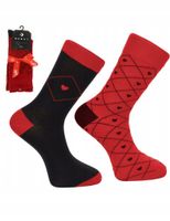 Skarpety Męskie Walentynkowe W Serca Na Prezent 2-pary MORAJ 39-42