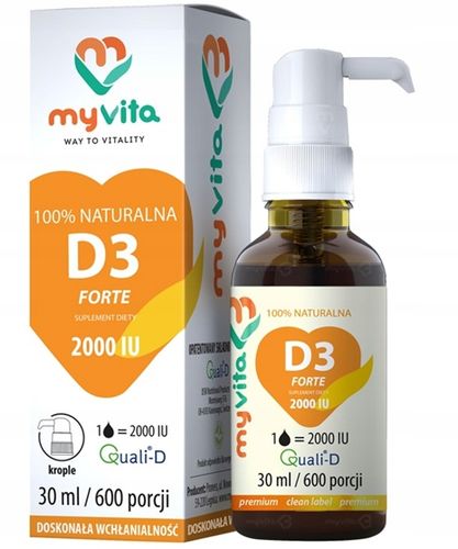 MyVita NATURALNA WITAMINA D3 2000 w 1 kropli 30ml na Arena.pl