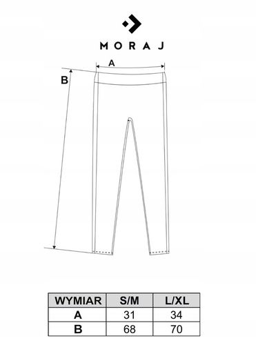 MORAJ Legginsy z Wysokim Stanem Kryjące 3/4 S/M na Arena.pl