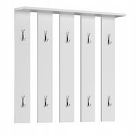 Wieszak Ścienny 10 Wieszaków Na Kurtki Ubrania Półka Stone Biały