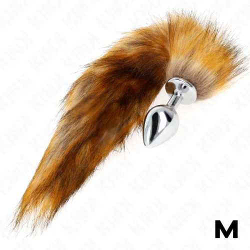 kink korek silikonowy z ogonem syntetycznym m 8x3,5cm brązowy 40cm na Arena.pl