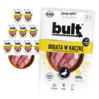 KARMA DLA PSA – MOKRA KARMA SASZETKA MIELONKA KACZKA ZESTAW 10x500g | BULT