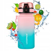 Bidon na wodę dla dziewczynki 350 ml różowo-turkusowy BPA Free