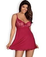 Rosalyne babydoll i stringi czerwone - przełamanie barier Obsessive S/M