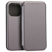 beline etui book magnetic iphone 15 promax 6,7 stalowy/steel