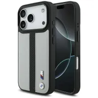 etui bmw m perforated stripe logo magsafe na iphone 17 pro - szare