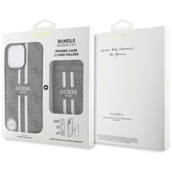 Etui Guess do iPhone 16 Pro Max, Brązowy, MagSafe zdjęcie 6