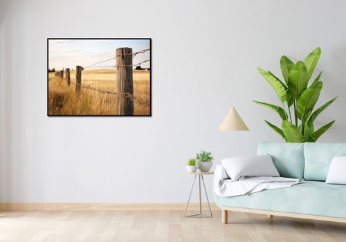 Plakat 100x75cm Płot na Polu na Arena.pl