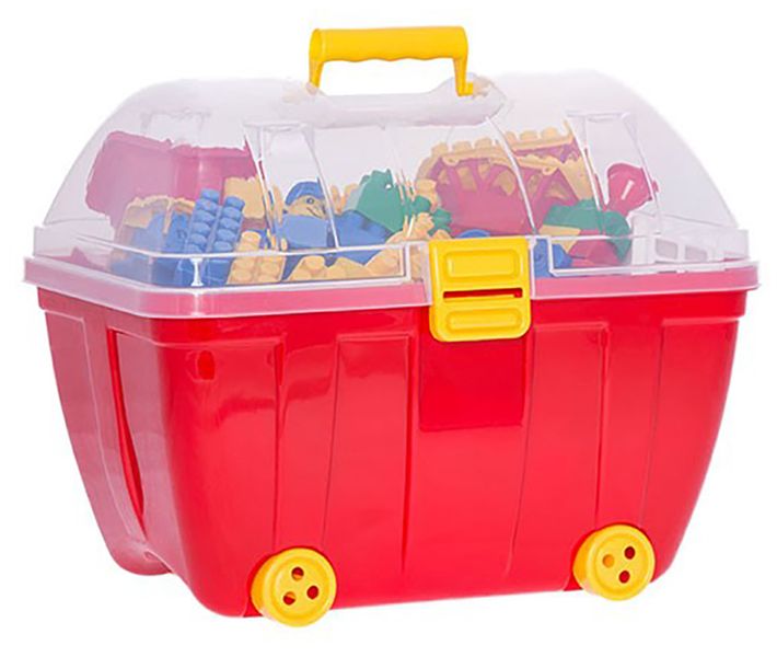 Hemar duży kuferek z klockami K1, 600 elementów, czerwony zdjęcie 1